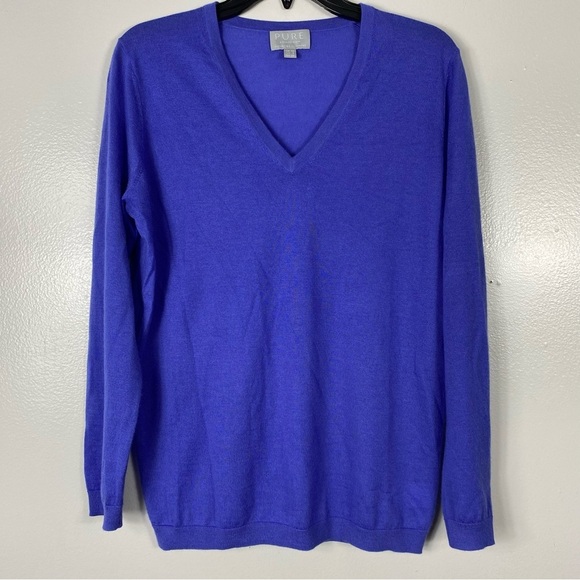 PURE Collection Cashmere Vneck sweater - Picture 1 of 7